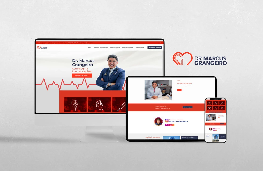 Criação de site para cardiologista em Manaus - Dr. Marcus Grangeiro