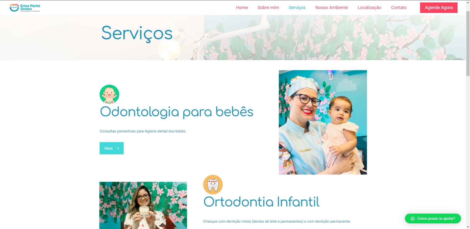 Odontopediatra Érika Perini Grosso | Desenvolvimento de Website